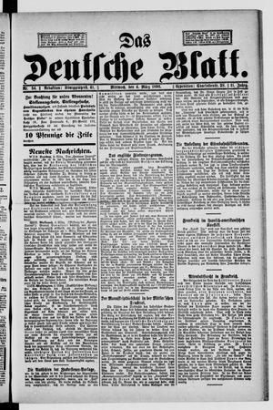 Das deutsche Blatt vom 04.03.1896