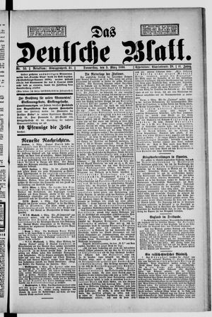 Das deutsche Blatt vom 05.03.1896