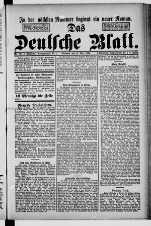 Das deutsche Blatt vom 11.03.1896
