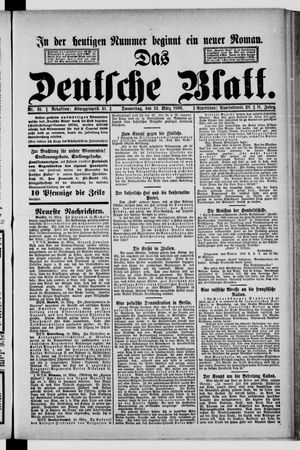 Das deutsche Blatt vom 12.03.1896