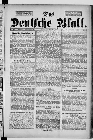 Das deutsche Blatt vom 15.03.1896