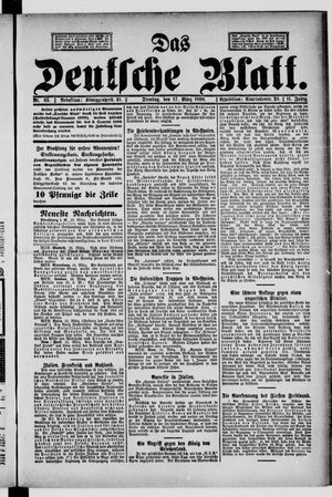 Das deutsche Blatt vom 17.03.1896