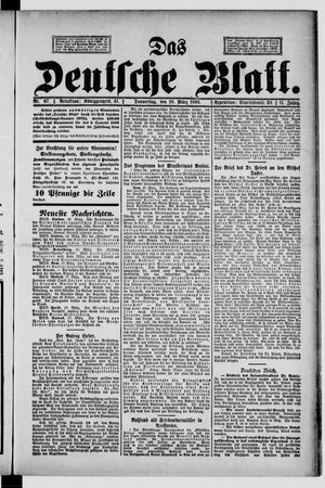 Das deutsche Blatt vom 19.03.1896