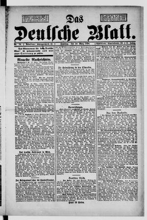 Das deutsche Blatt vom 29.03.1896