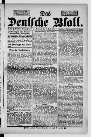 Das deutsche Blatt vom 11.04.1896