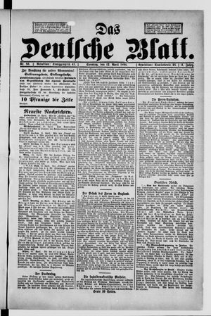 Das deutsche Blatt vom 12.04.1896