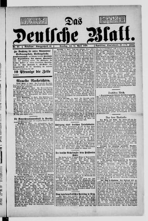 Das deutsche Blatt vom 14.04.1896