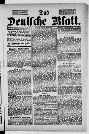 Das deutsche Blatt vom 21.04.1896