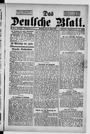 Das deutsche Blatt vom 22.04.1896