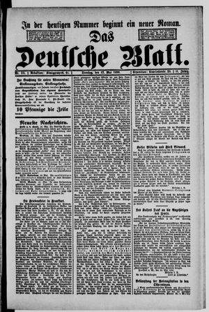 Das deutsche Blatt vom 12.05.1896
