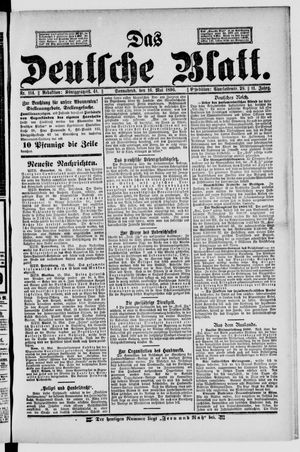 Das deutsche Blatt vom 16.05.1896