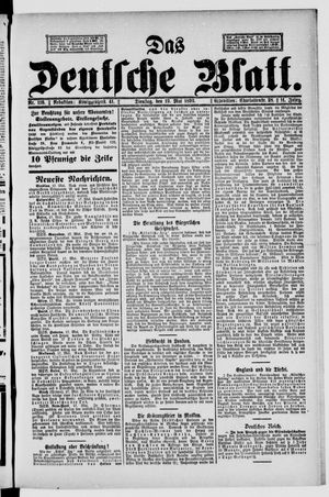 Das deutsche Blatt on May 19, 1896