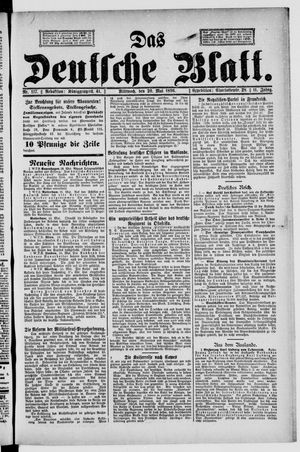 Das deutsche Blatt vom 20.05.1896