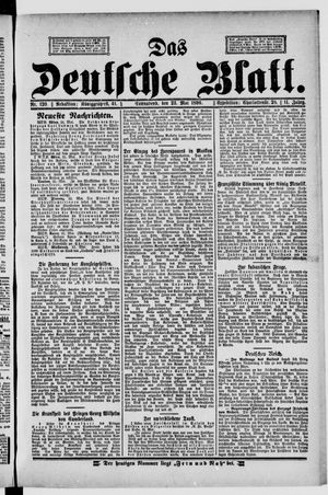 Das deutsche Blatt on May 23, 1896