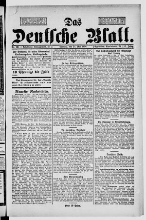 Das deutsche Blatt on May 24, 1896