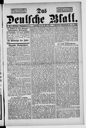 Das deutsche Blatt vom 28.05.1896