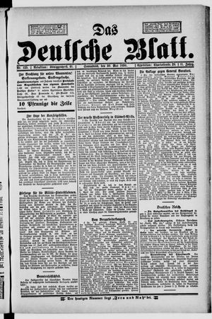 Das deutsche Blatt on May 30, 1896