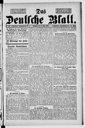 Das deutsche Blatt vom 03.06.1896