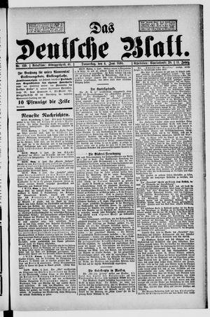 Das deutsche Blatt on Jun 4, 1896