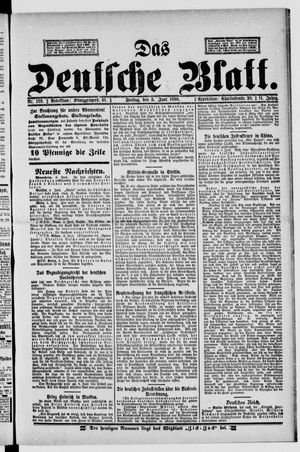 Das deutsche Blatt vom 05.06.1896