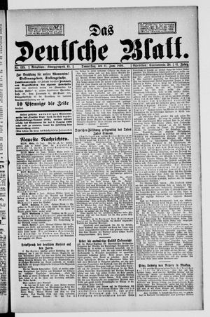 Das deutsche Blatt vom 11.06.1896