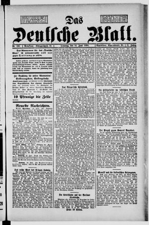 Das deutsche Blatt on Jun 14, 1896