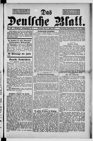 Das deutsche Blatt on Jun 17, 1896