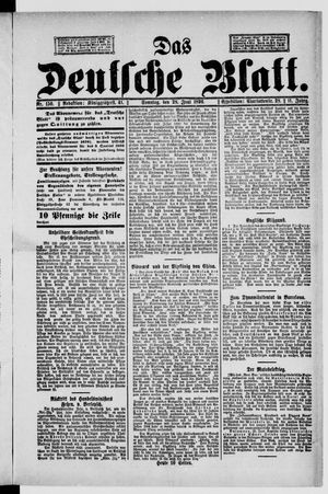 Das deutsche Blatt on Jun 28, 1896