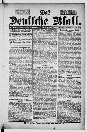 Das deutsche Blatt vom 04.07.1896