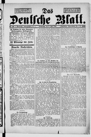 Das deutsche Blatt vom 09.07.1896
