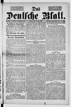 Das deutsche Blatt vom 10.07.1896