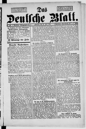 Das deutsche Blatt vom 15.07.1896