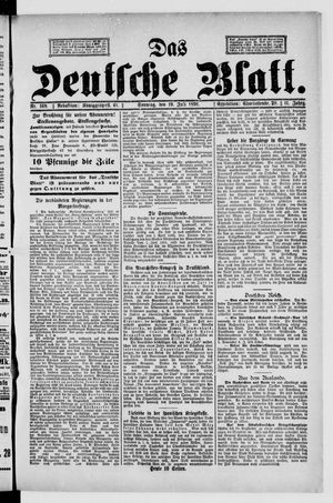 Das deutsche Blatt vom 19.07.1896