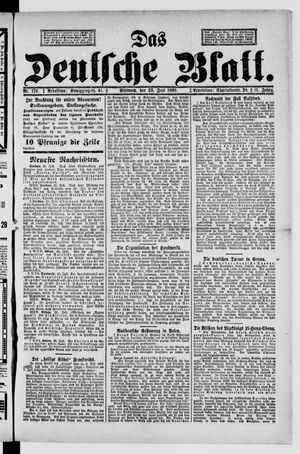Das deutsche Blatt vom 22.07.1896