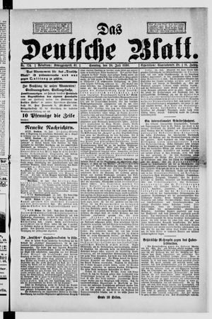 Das deutsche Blatt vom 26.07.1896
