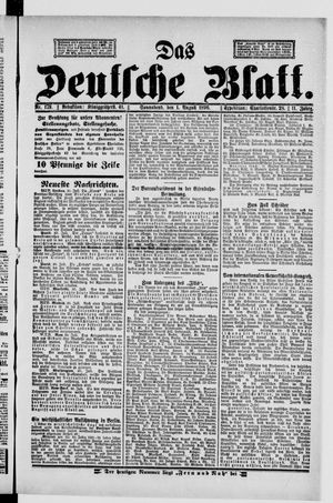 Das deutsche Blatt vom 01.08.1896