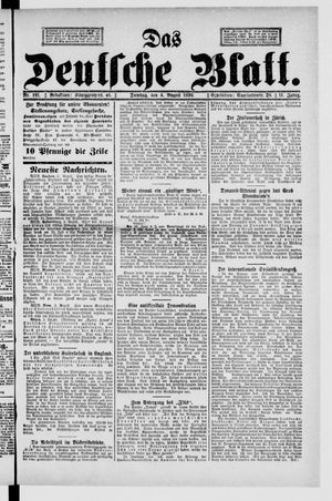Das deutsche Blatt vom 04.08.1896