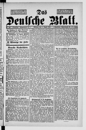 Das deutsche Blatt vom 05.08.1896