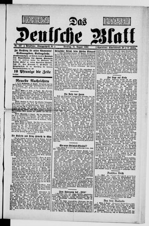 Das deutsche Blatt vom 11.08.1896