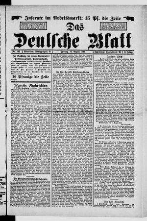 Das deutsche Blatt vom 14.08.1896