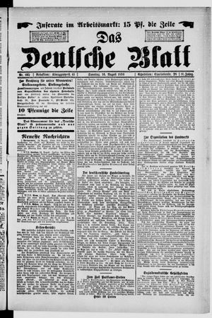 Das deutsche Blatt vom 16.08.1896