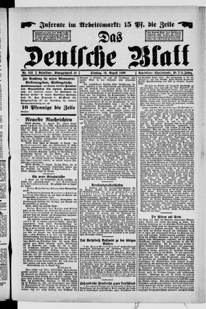 Das deutsche Blatt vom 18.08.1896