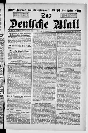 Das deutsche Blatt vom 19.08.1896