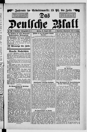 Das deutsche Blatt vom 21.08.1896