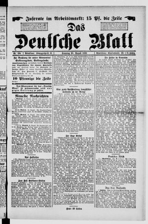 Das deutsche Blatt vom 23.08.1896