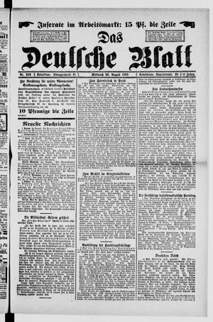 Das deutsche Blatt vom 26.08.1896