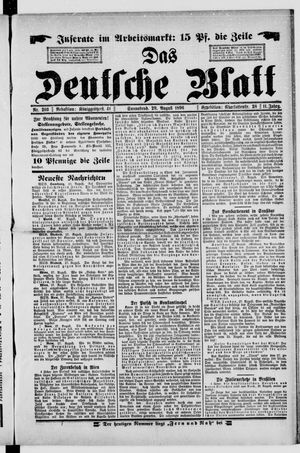 Das deutsche Blatt vom 29.08.1896
