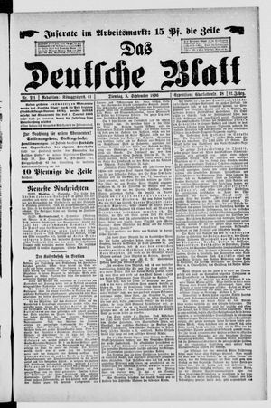 Das deutsche Blatt vom 08.09.1896