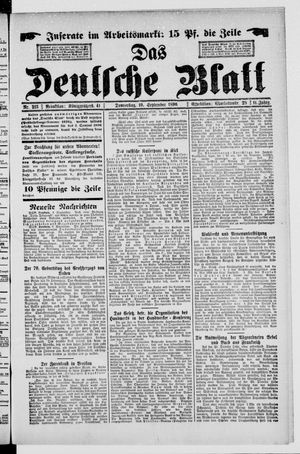 Das deutsche Blatt vom 10.09.1896