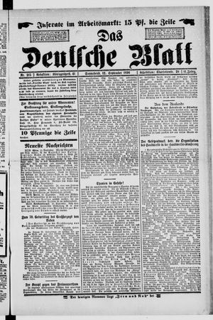 Das deutsche Blatt vom 12.09.1896